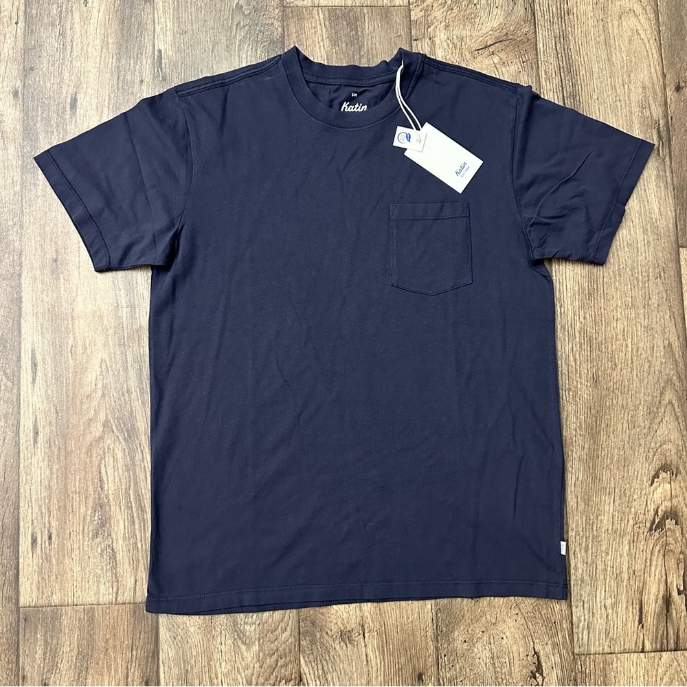 Katin 100% Organic Cotton Blend T-shirt Men’s Size S Navy Blue